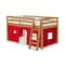 Alaterre Furniture Roxy Twin Wood Junior Loft Bed with Cinnamon with Red and Blue Bottom Tent AJRX10CIATRBL - alternate 1